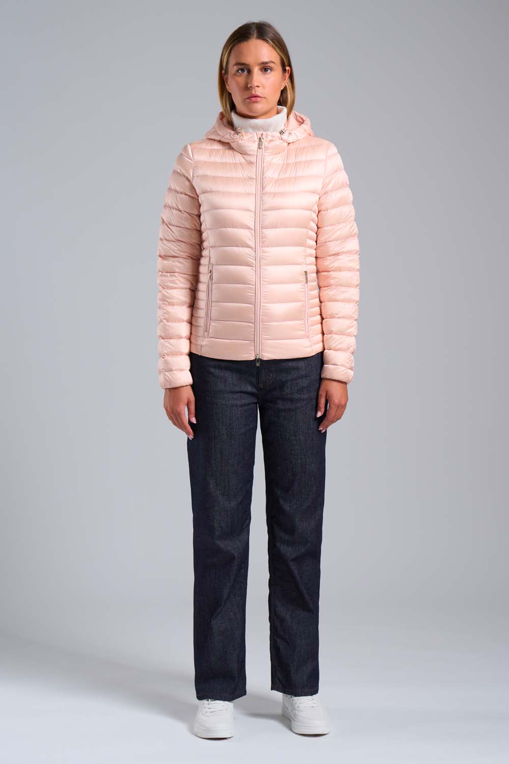 AGHATA - PIUMINO 100 GRAMMI ROSA CHIARO CON CAPPUCCIO