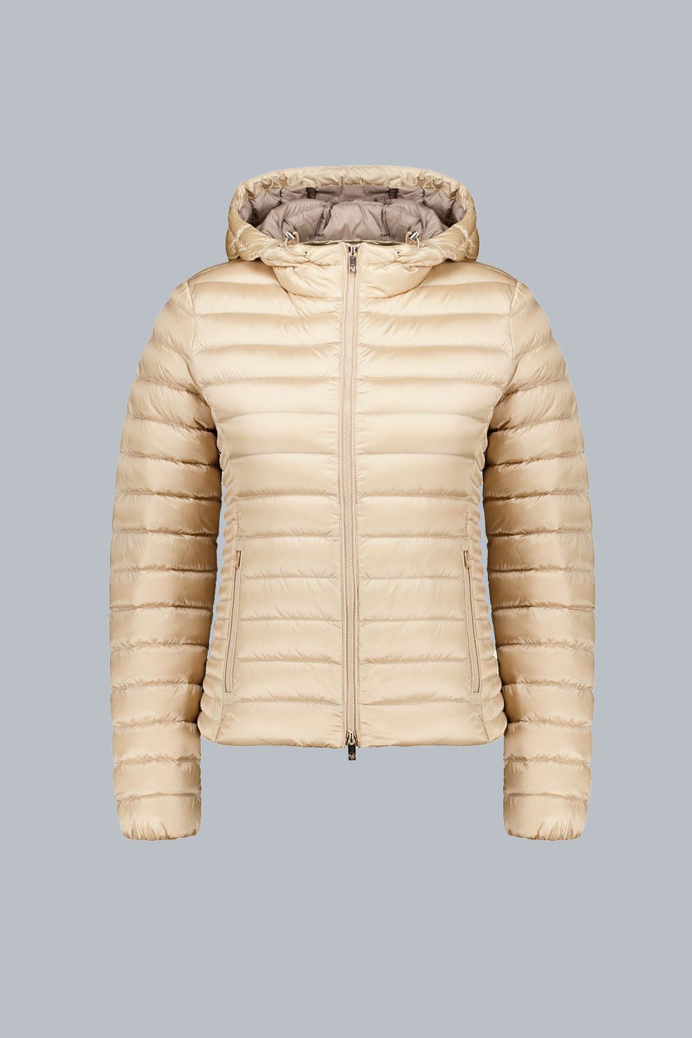 AGHATA - PIUMINO 100 GRAMMI GRIGIO CON CAPPUCCIO