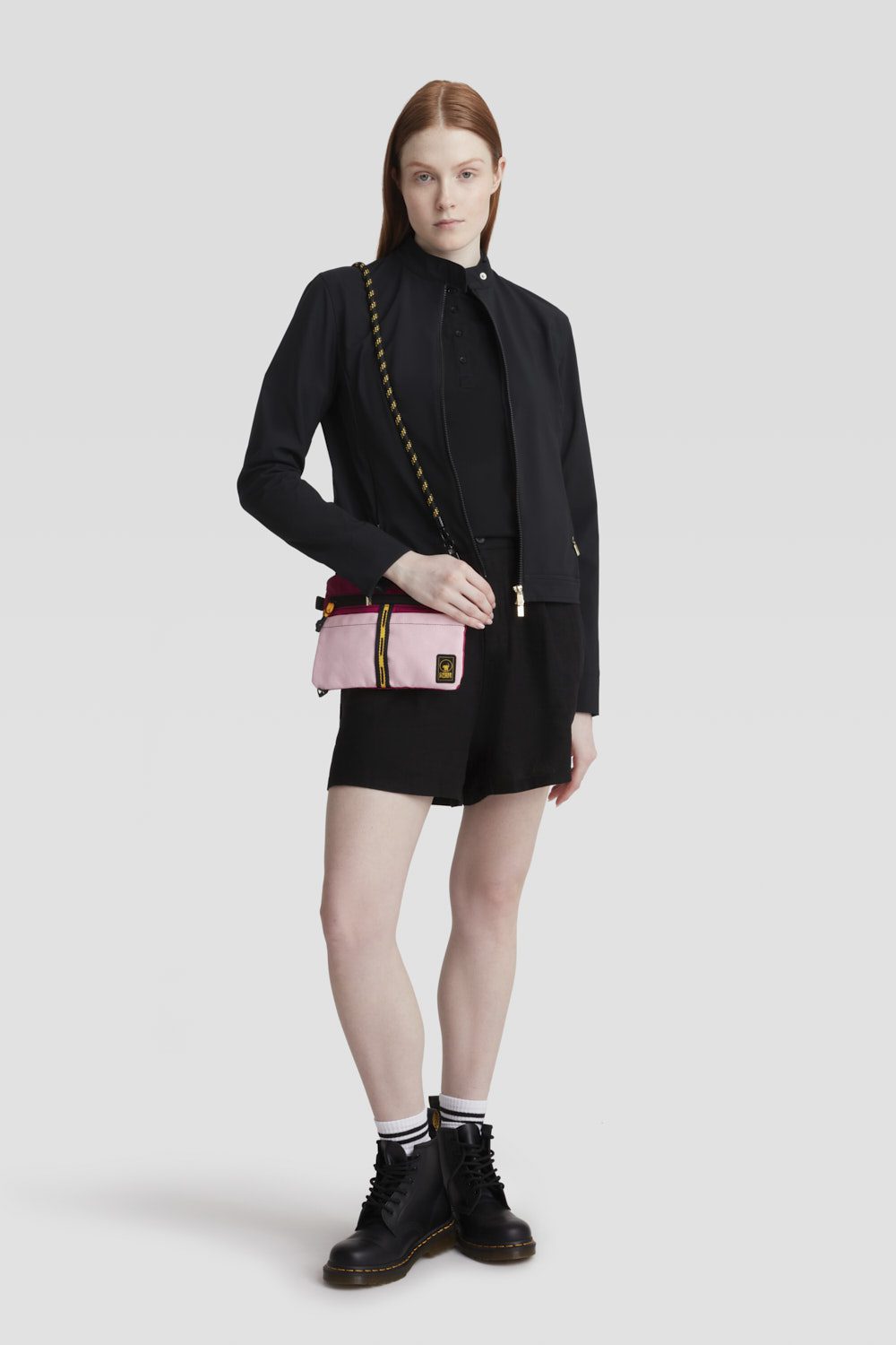 Polo in jersey stretch nera