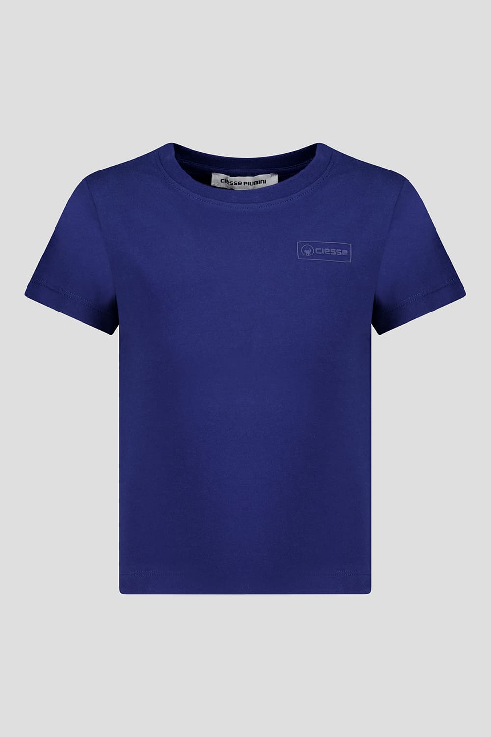 T-shirt basica blu a maniche corte