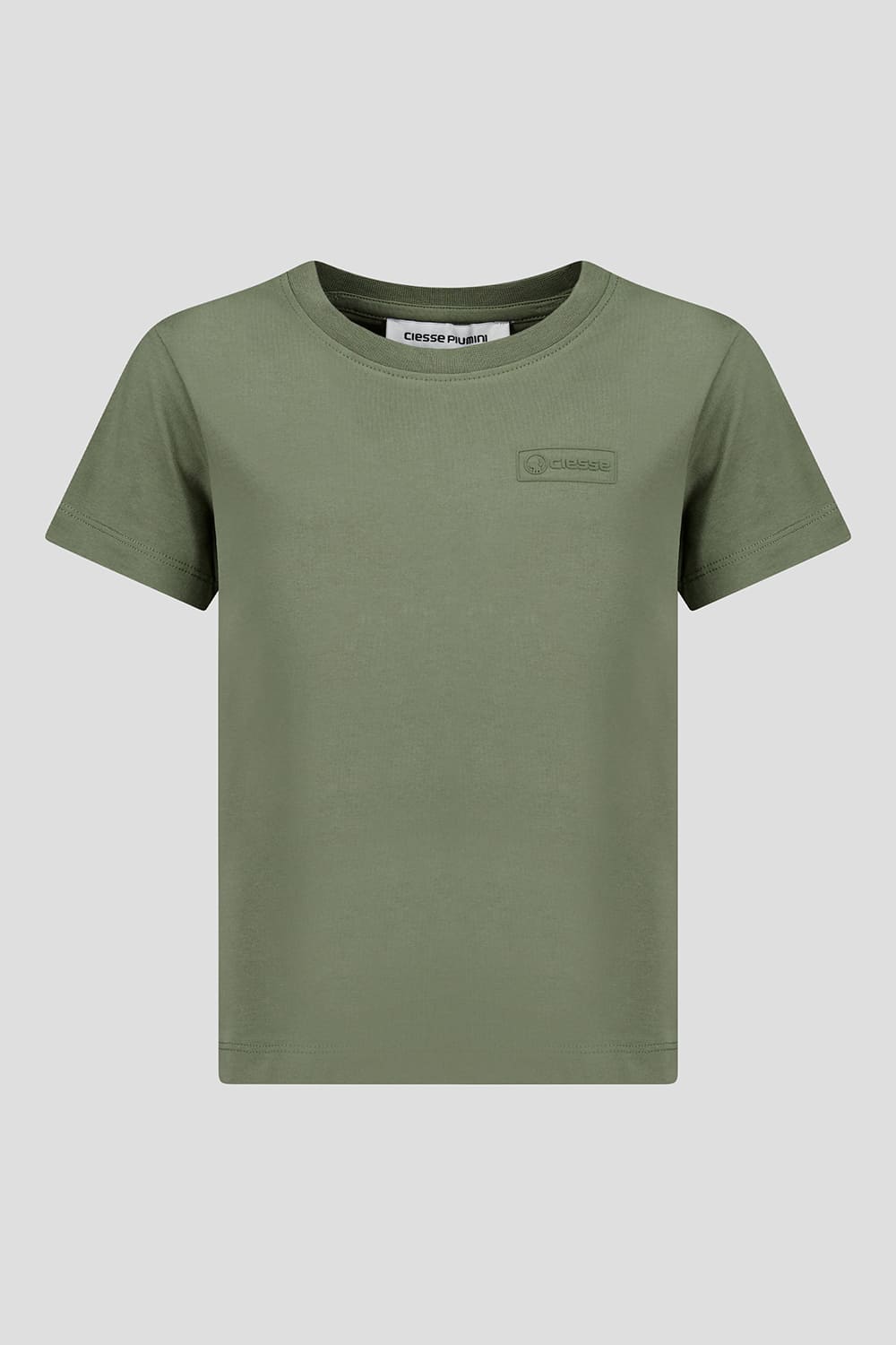 T-shirt basica verde a maniche corte