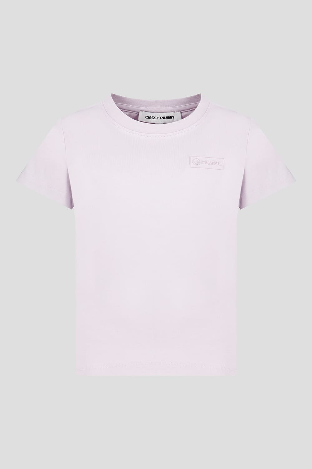 T-shirt basica lilla a maniche corte