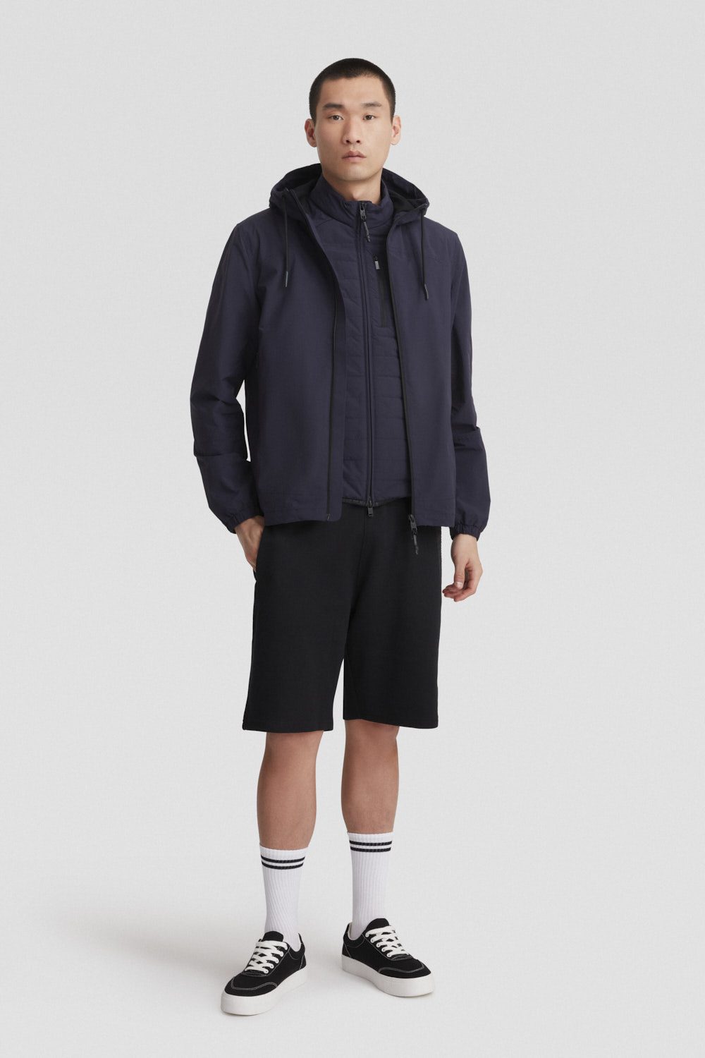 Giacca leggera antivento blu