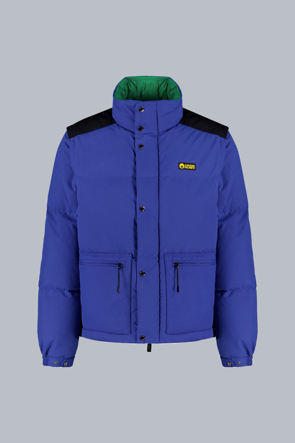 DAKOTA – PIUMINO UNISEX BLU ACCESO CON MANICHE STACCABILI 100% RICICLATO