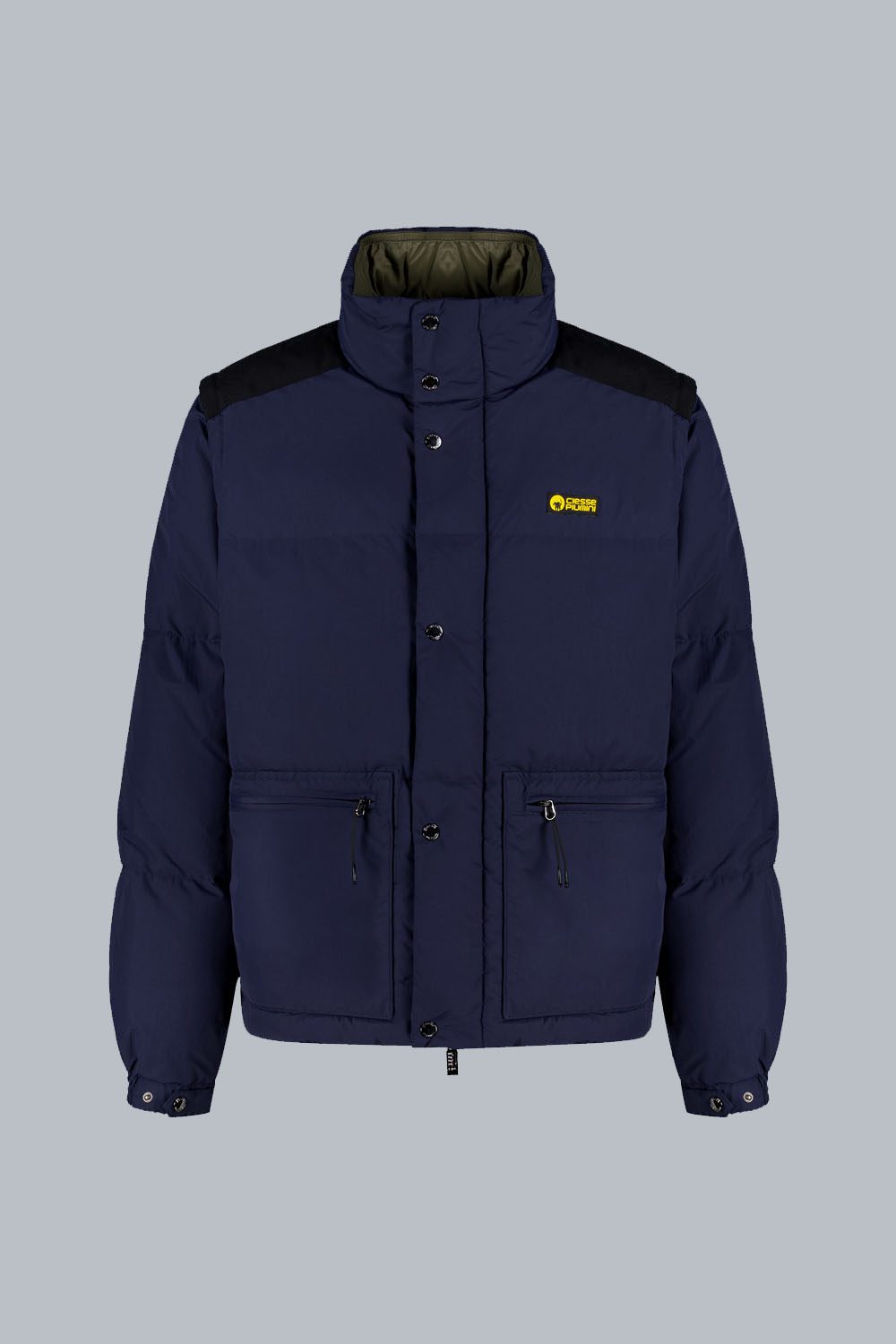 DAKOTA – PIUMINO BLU UNISEX CON MANICHE STACCABILI 100% RICICLATO