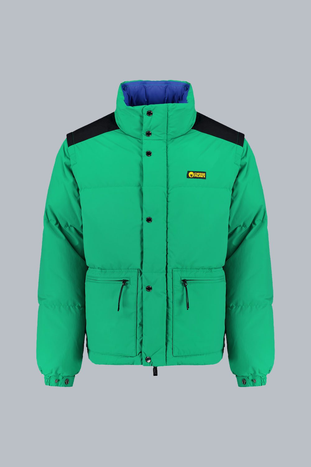 DAKOTA – PIUMINO UNISEX VERDE MENTA CON MANICHE STACCABILI 100% RICICLATO