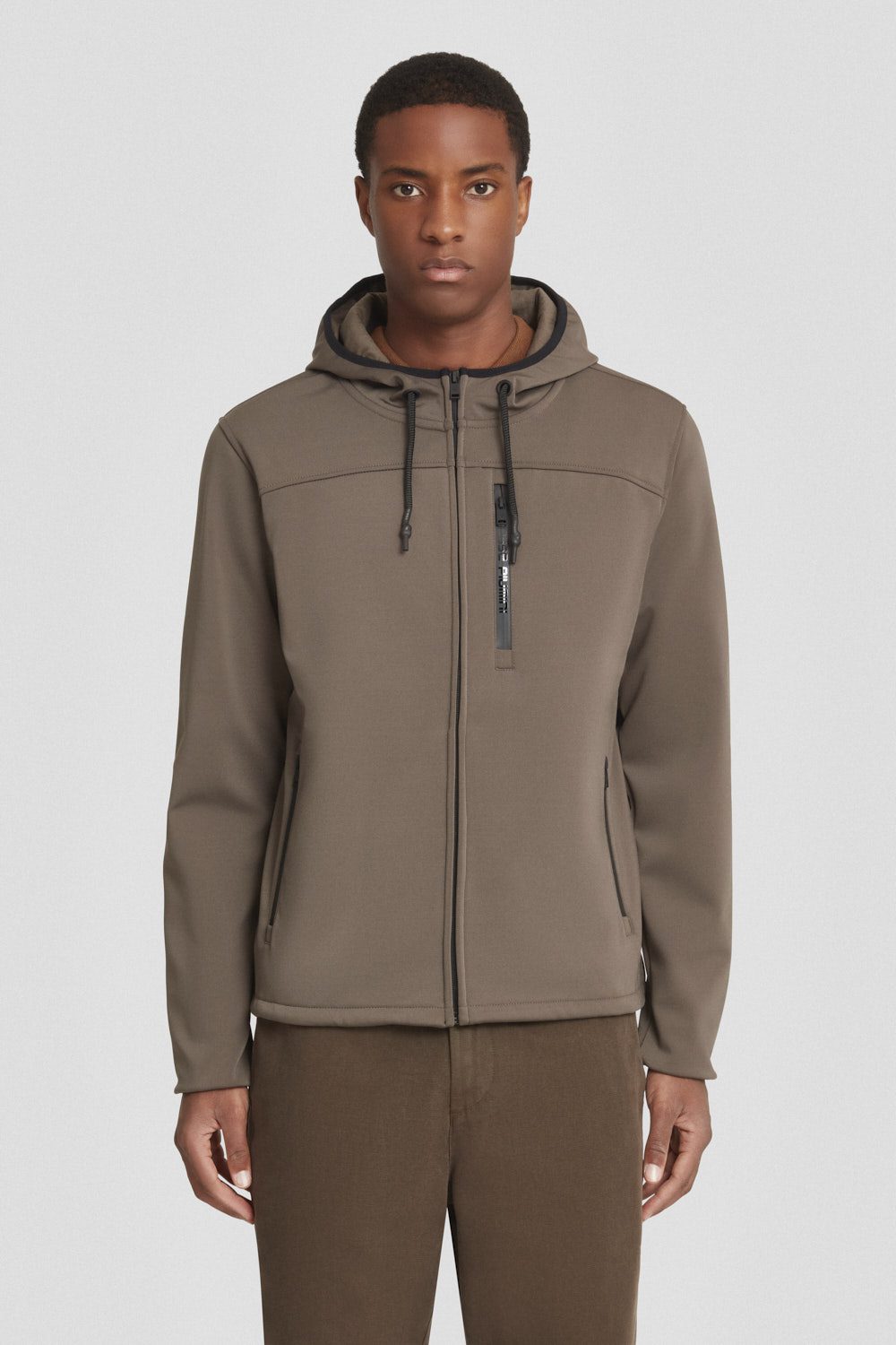 Felpa giubbino marrone