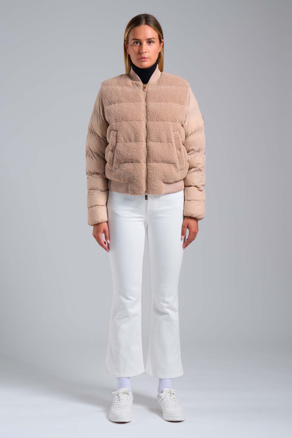 EDNA – Piumino ibrido teddy beige