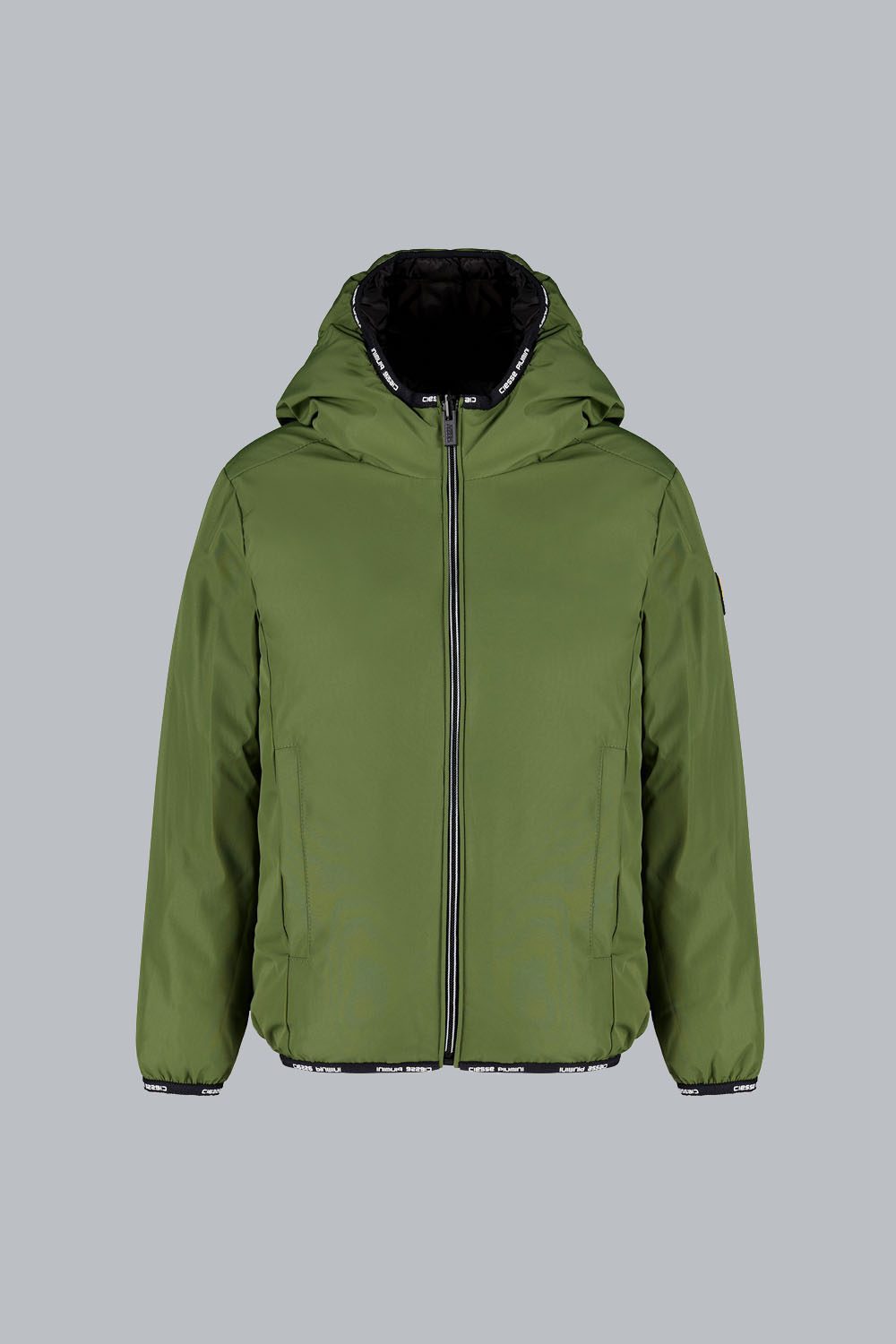 HENRY BOY - Piumino reversibile verde/nero