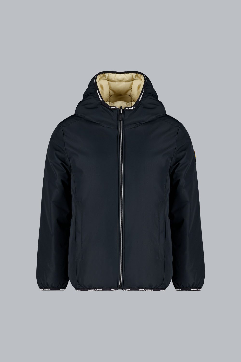 HENRY BOY - Piumino reversibile nero/beige