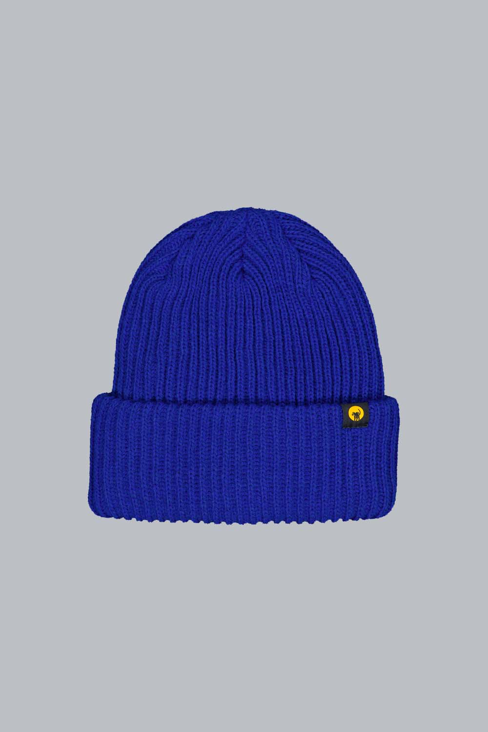 KIP - Cappello unisex in maglia blu cobalto con risvolto