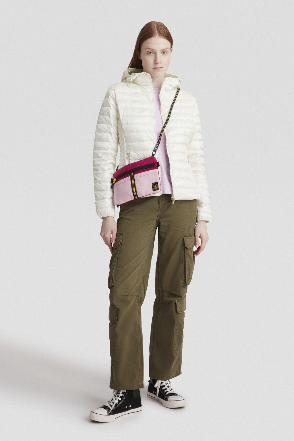 T-shirt girocollo in cotone lilla