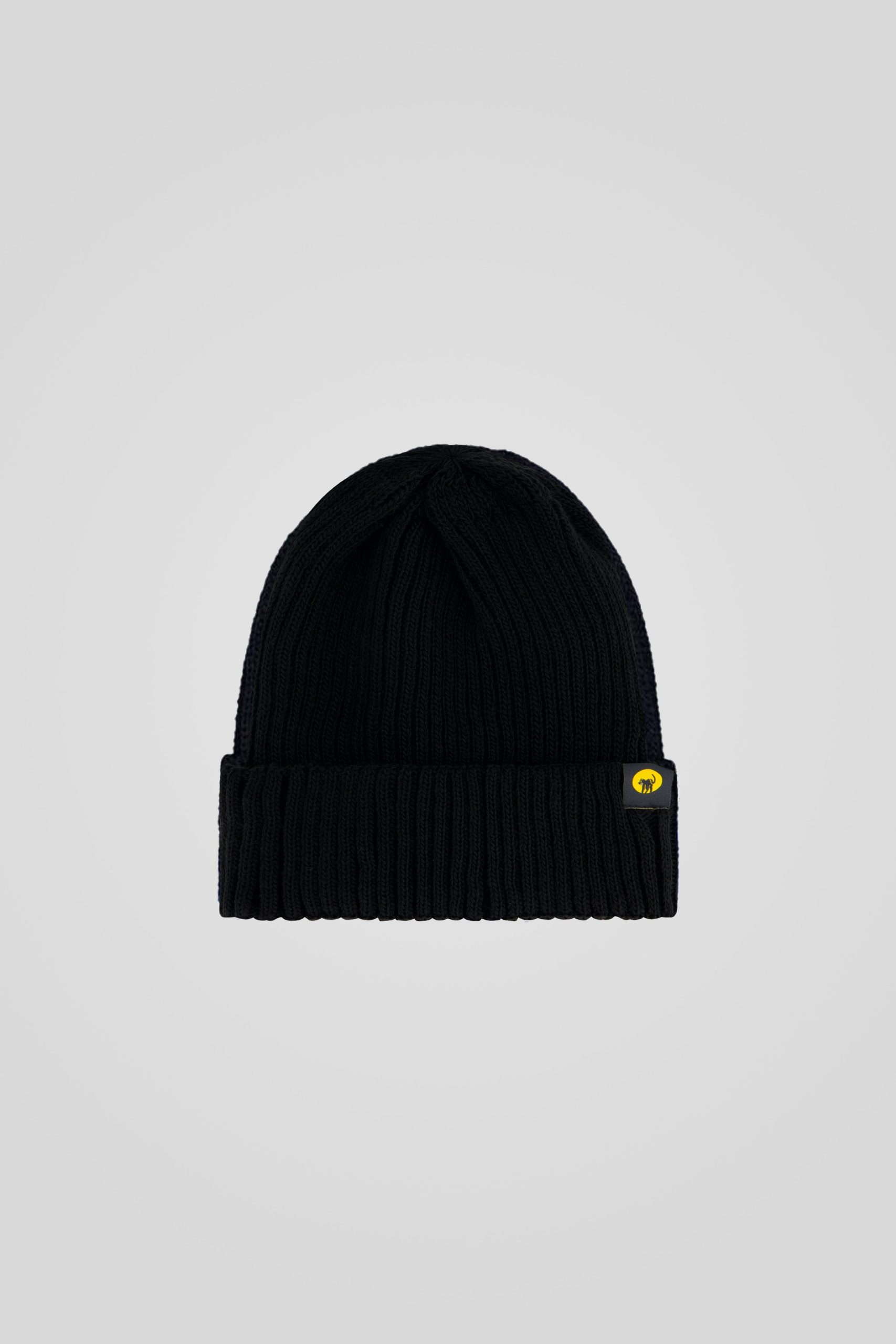 Cappello in maglia a costine nero unisex