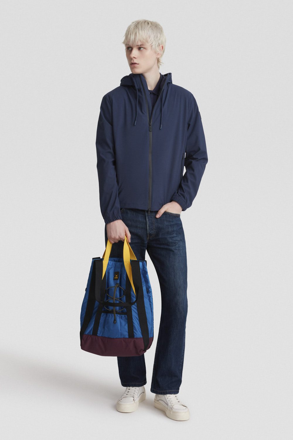 Giacca impermeabile blu