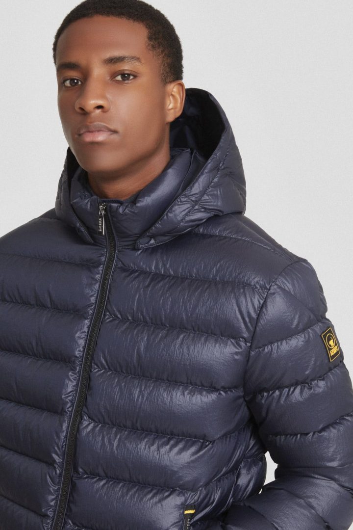 Giacca Invernale Uomo Imbottita Con Cappuccio - Piumino Leggero Slim Fit - Colore Tinta Unita