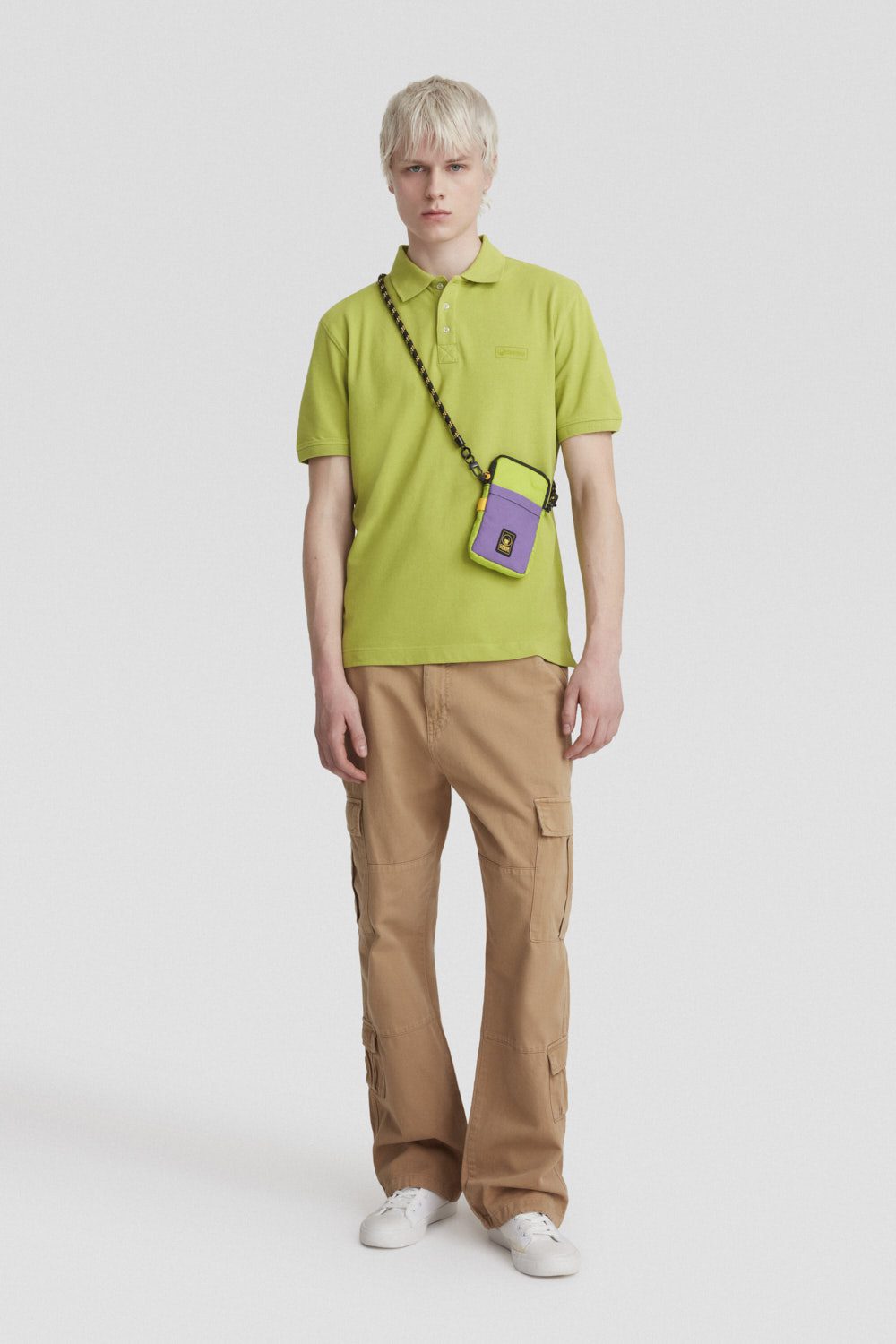 Polo in jersey stretch verde