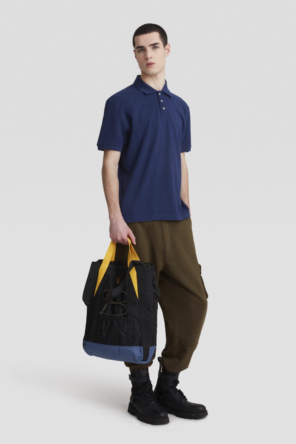 Polo in jersey stretch blu navy