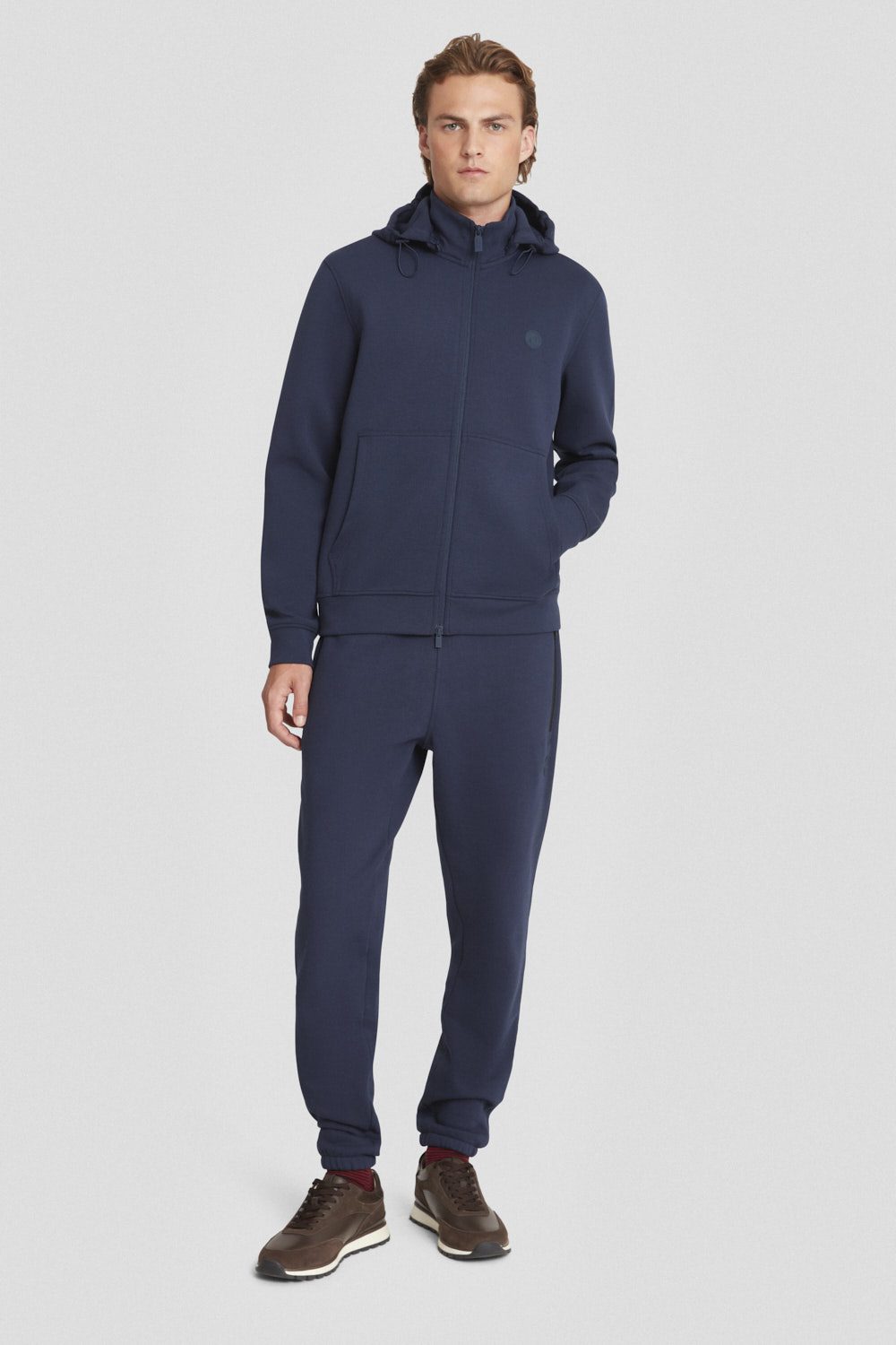 Pantaloni blu in felpa