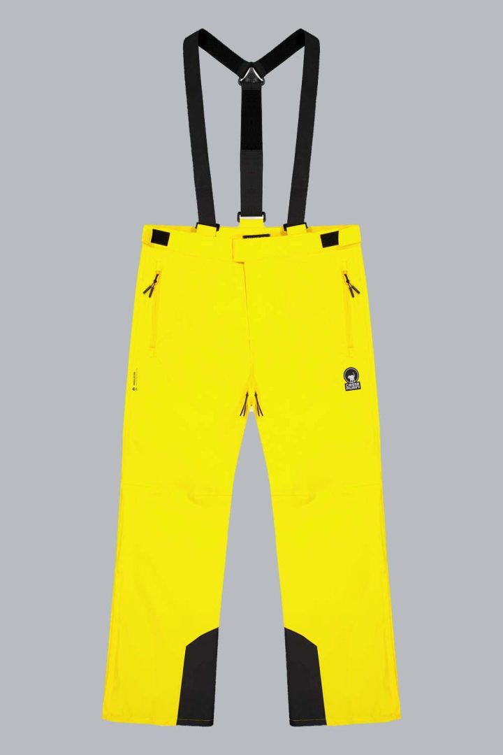 SALEI PANT - Pantaloni da sci gialli con bretelle removibili | Ciesse Piumini
