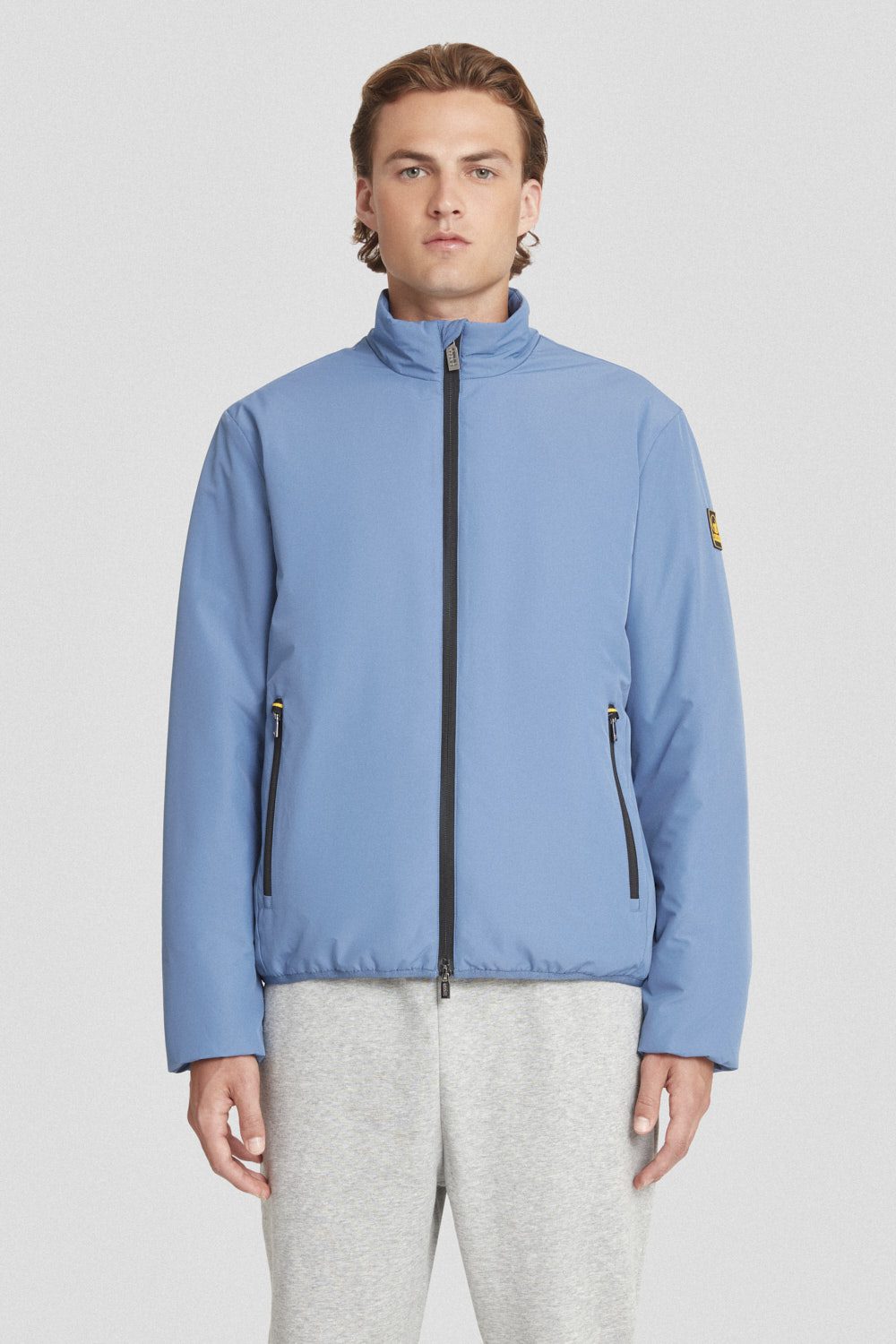 Giacca biker imbottita azzurra