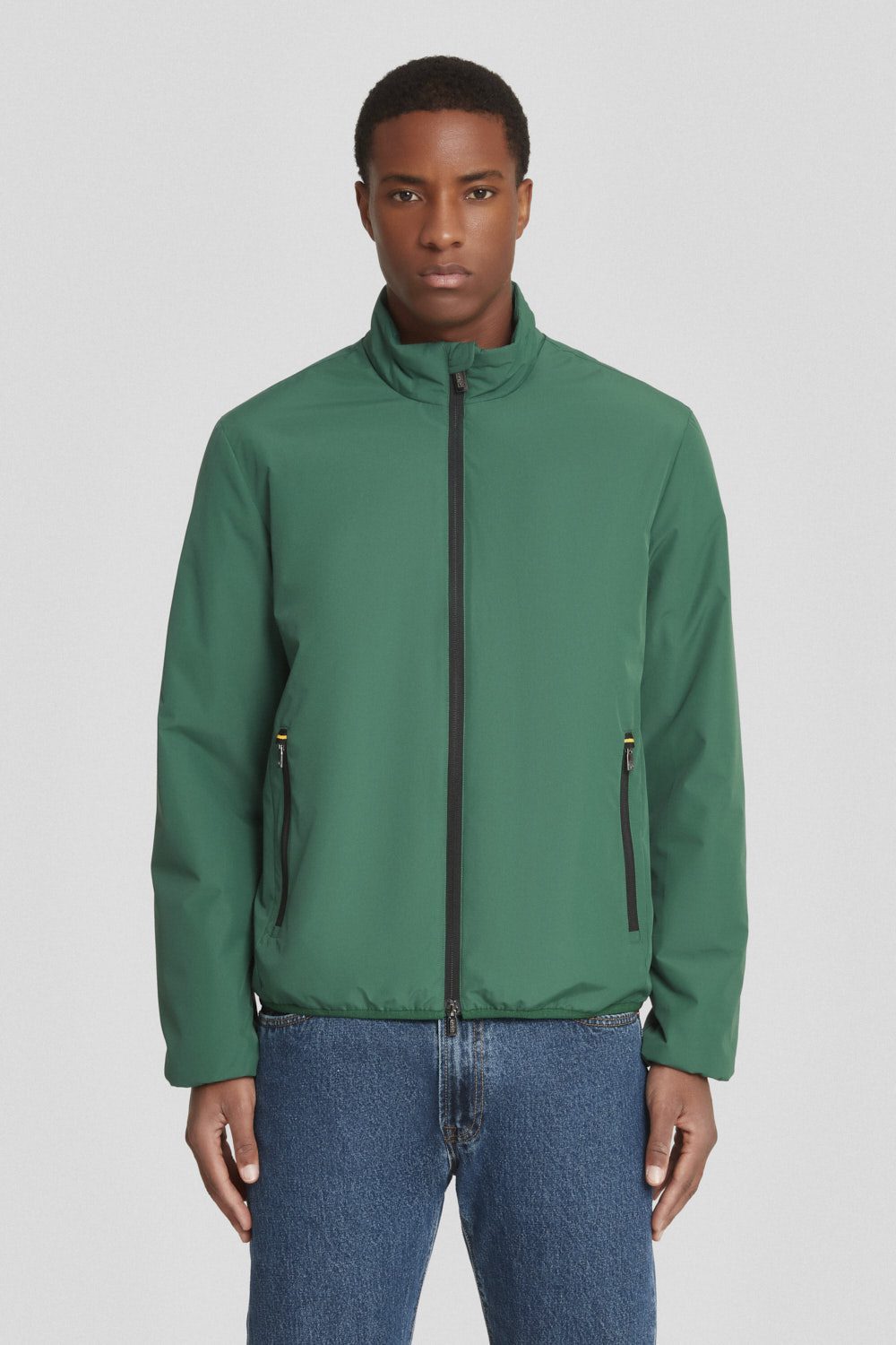 Giacca biker imbottita verde