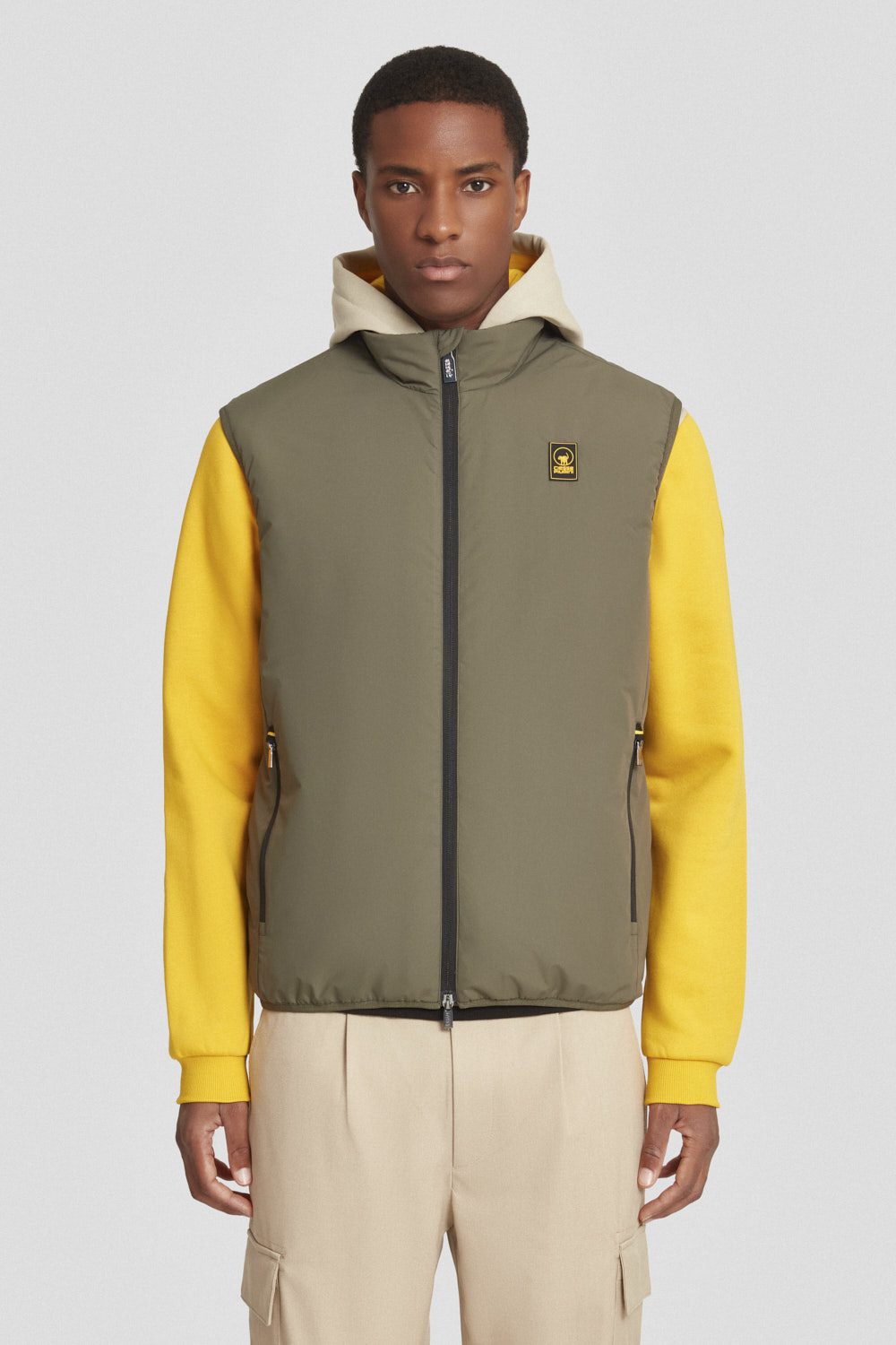 Gilet imbottito verde militare