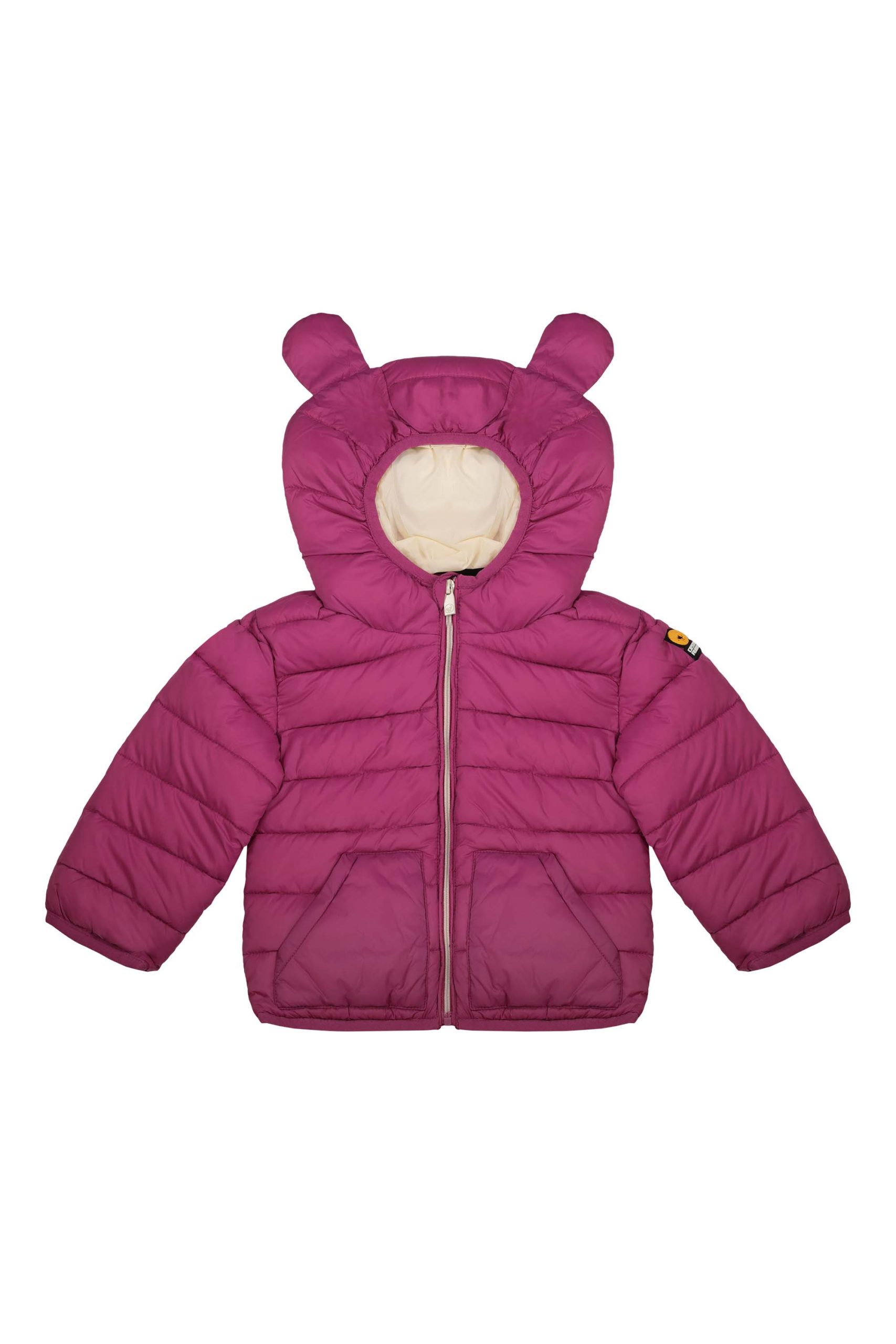 MISHA BABY JUNIOR - Piumino fucsia trapuntato con orecchie