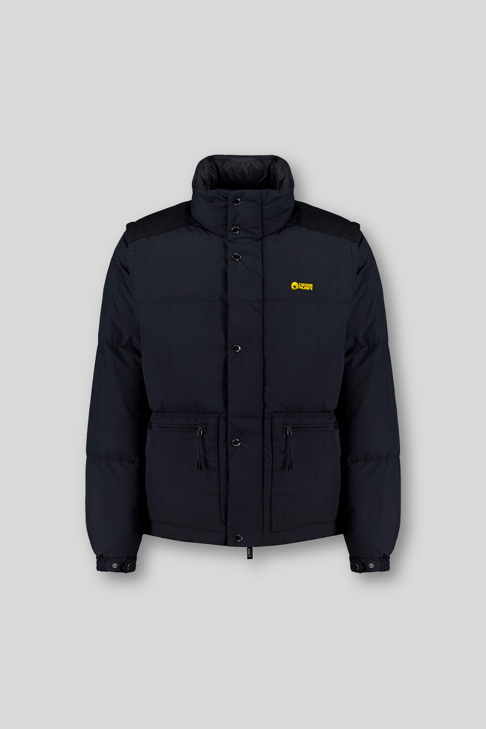 DAKOTA – PIUMINO NERO UNISEX CON MANICHE STACCABILI 100% RICICLATO