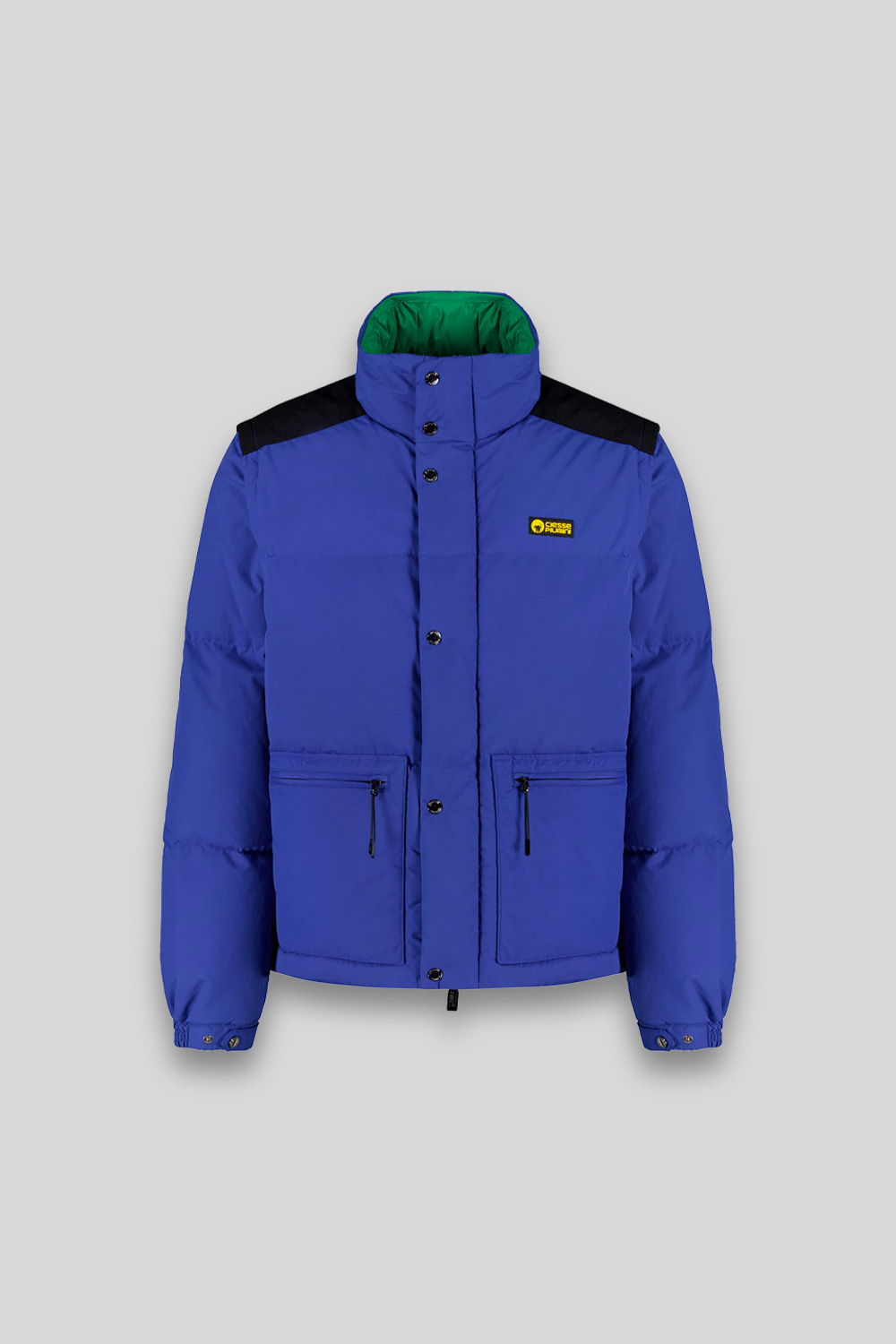 DAKOTA – PIUMINO UNISEX BLU ACCESO CON MANICHE STACCABILI 100% RICICLATO