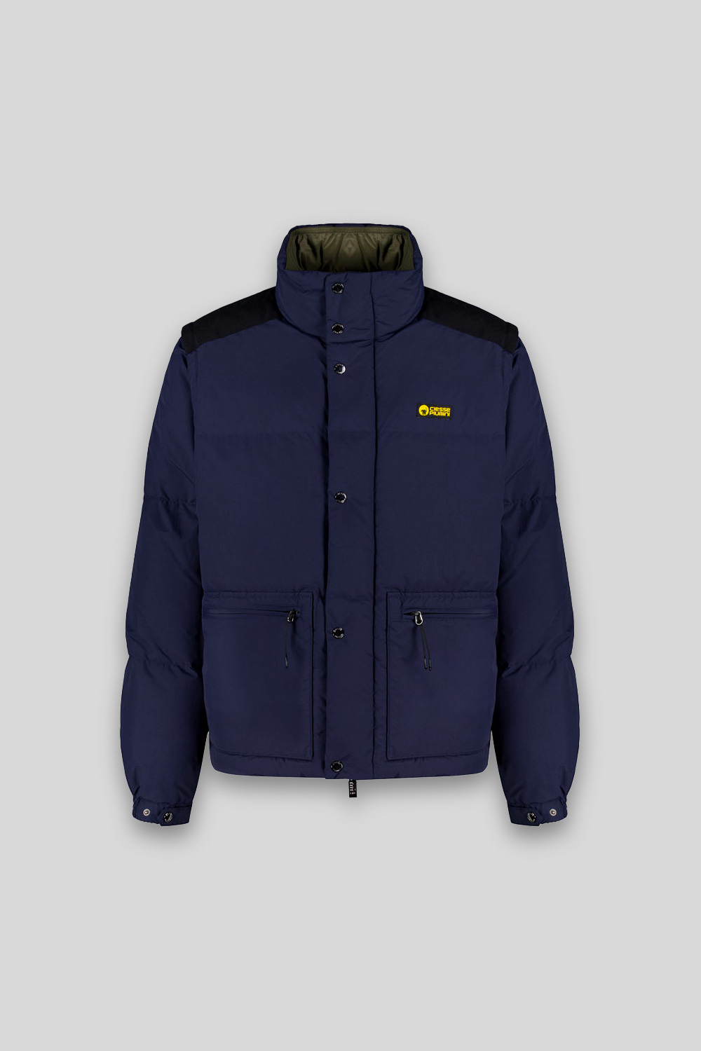 DAKOTA – PIUMINO BLU UNISEX CON MANICHE STACCABILI 100% RICICLATO