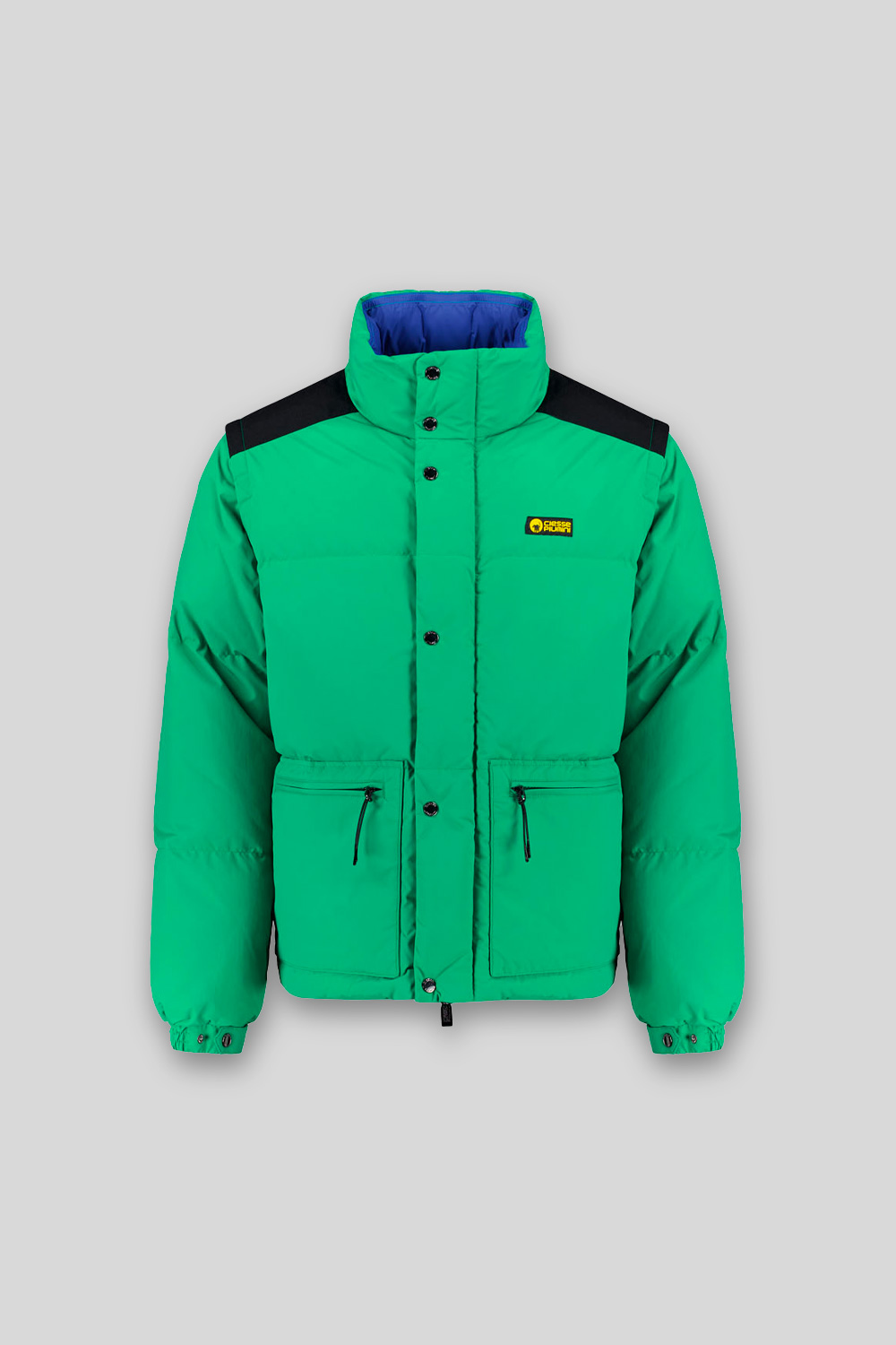 DAKOTA – PIUMINO UNISEX VERDE MENTA CON MANICHE STACCABILI 100% RICICLATO