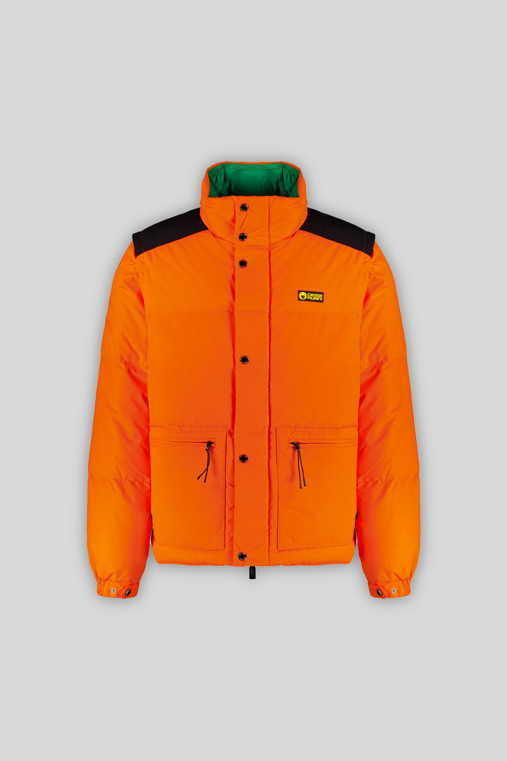 DAKOTA – PIUMINO UNISEX ARANCIONE CON MANICHE STACCABILI 100% RICICLATO