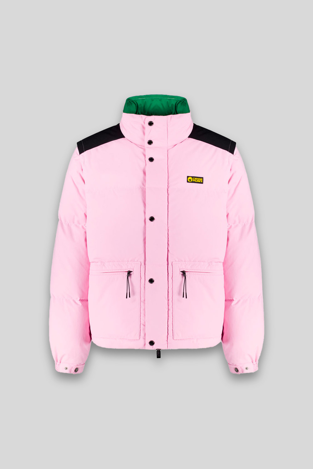 DAKOTA – PIUMINO UNISEX ROSA CON MANICHE STACCABILI 100% RICICLATO