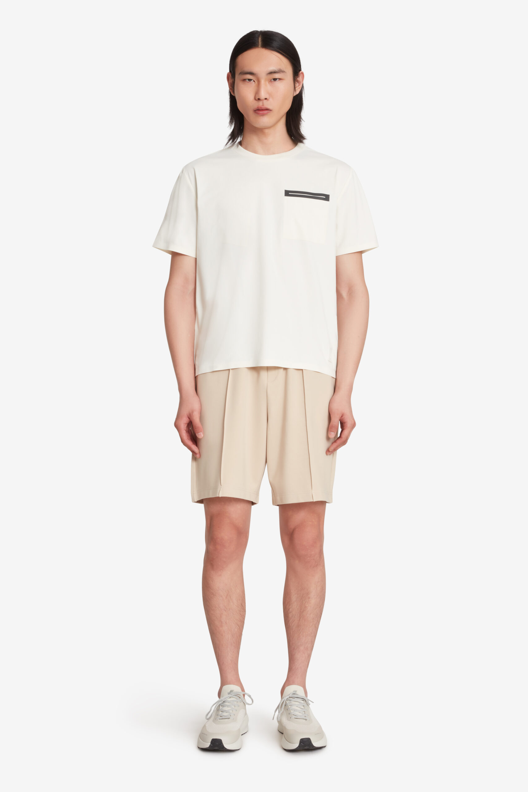 AUSTIN - T-shirt da uomo in tessuto mercerizzato bianca