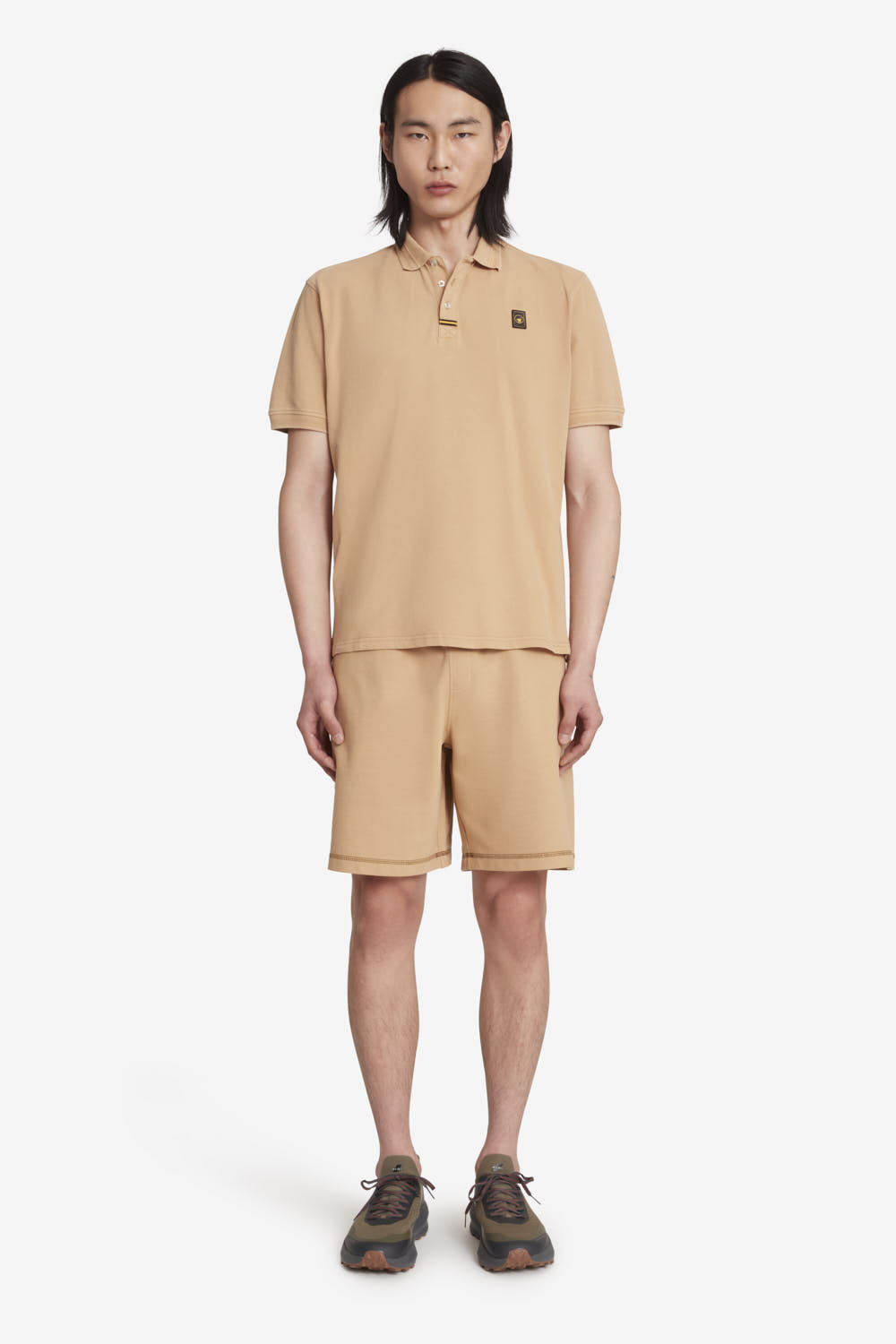 HELMY 4.0 - Polo tinto capo 95% cotone da uomo beige chiaro