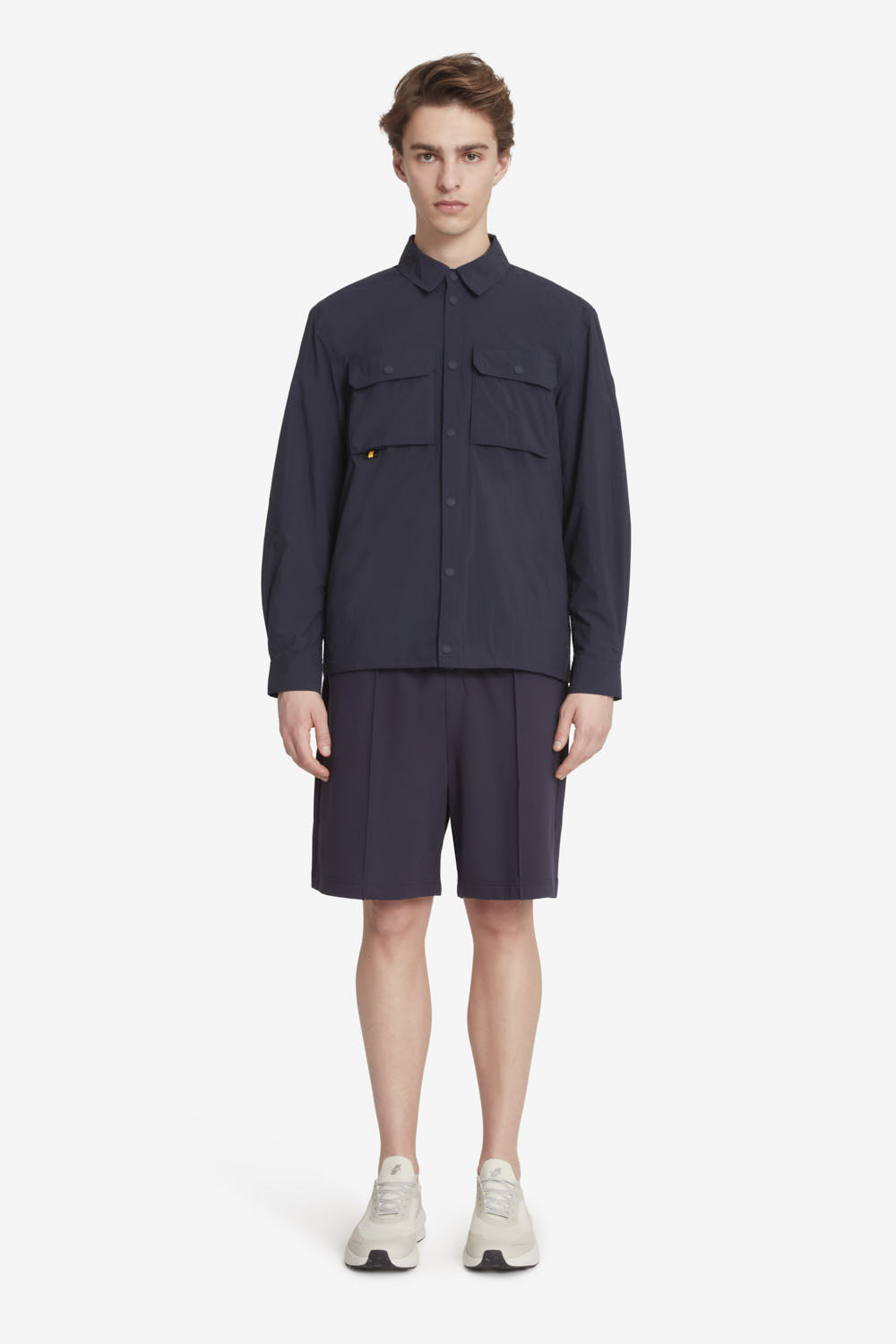 HELZAN  - Giacca camicia da uomo leggera estiva blu scuro