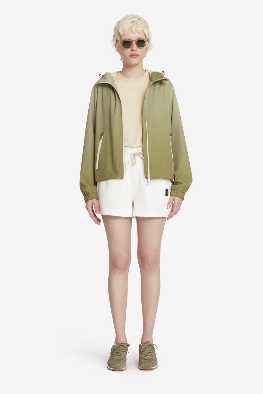 HORIZON W - Giacca a vento donna con cappuccio packable verde