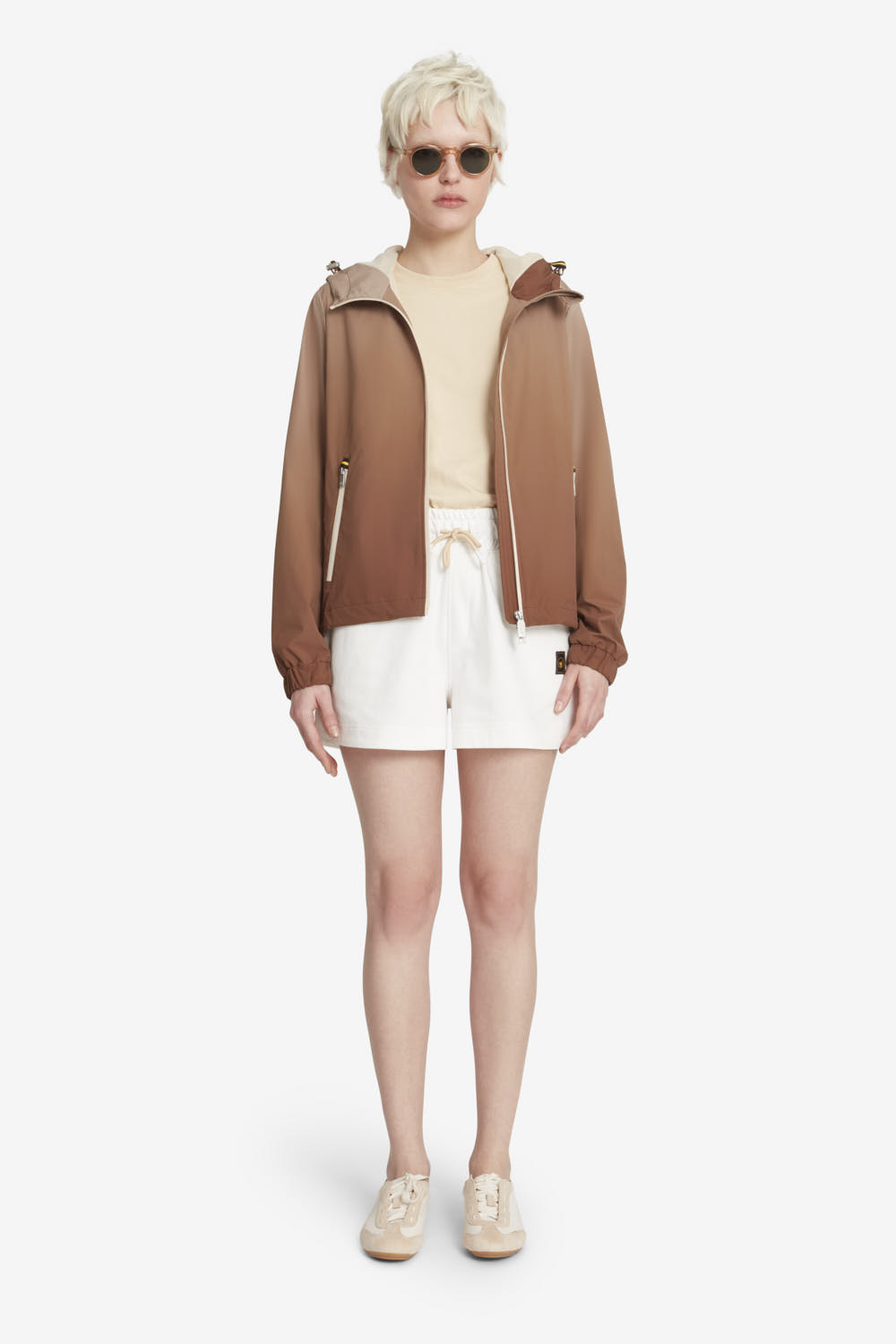 LOUISA - Pantaloncini in cotone da donna bianchi