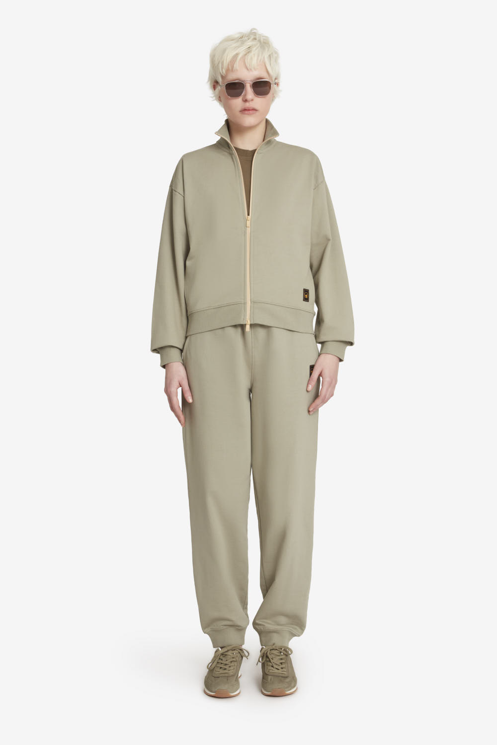 MARILYN - Pantaloni in cotone da donna verde tè