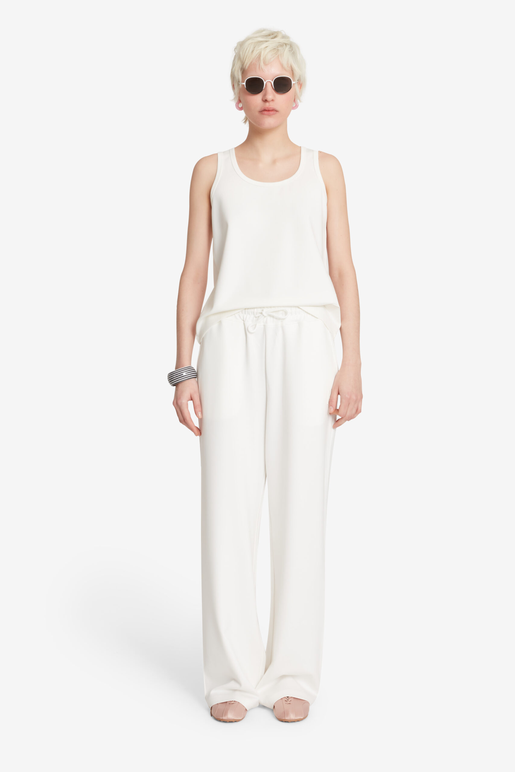 NIKITA - Pantaloni donna elasticizzati bianchi