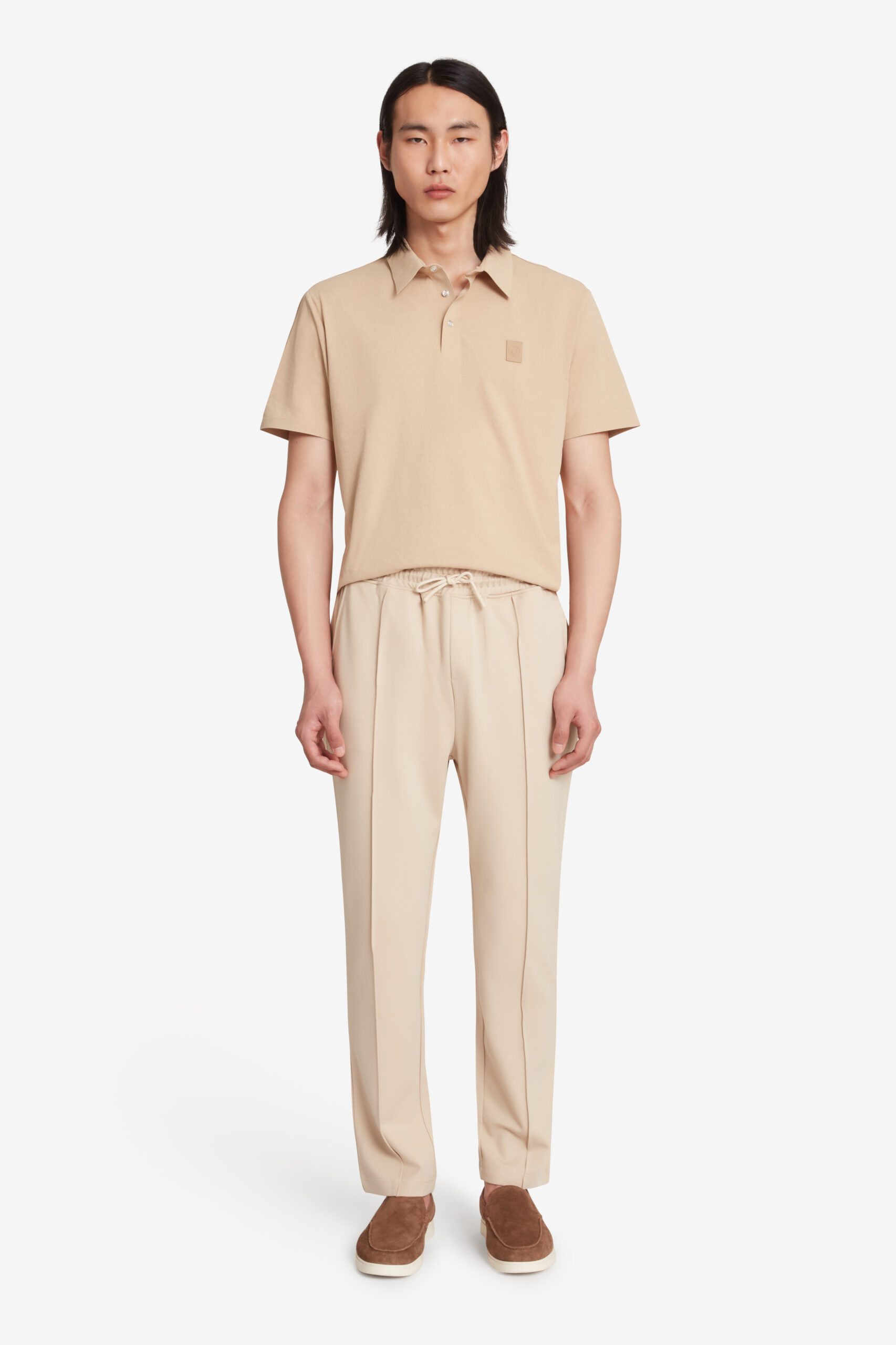 OLIMPO - Pantaloni da uomo in tessuto interlock beige