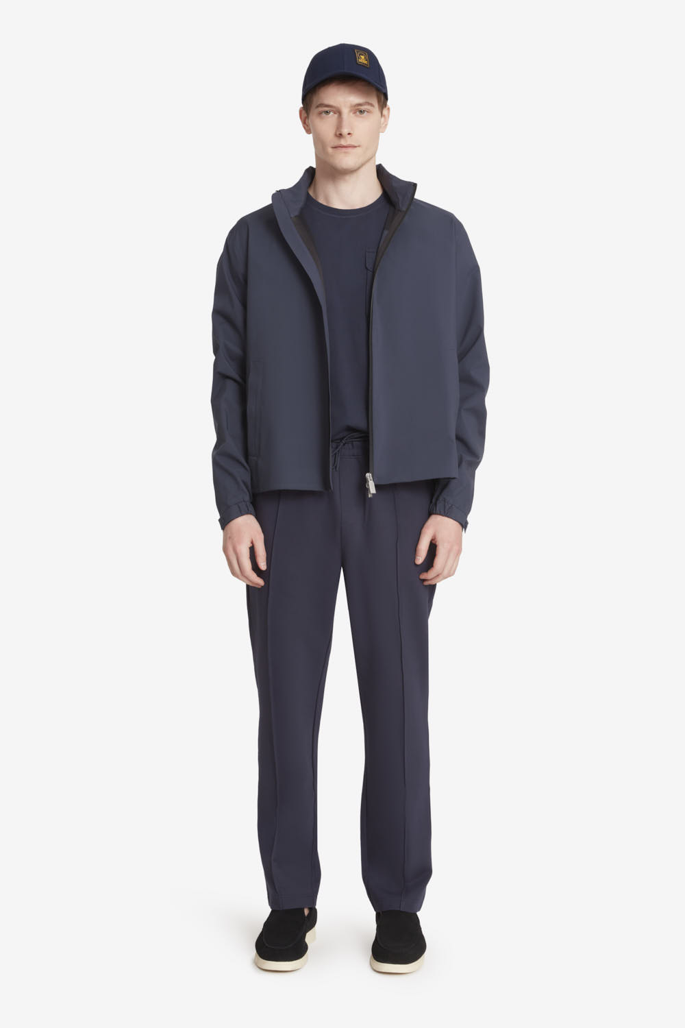 PEAK  - Giacca termonastrata da uomo con cappuccio nascosto blu scuro