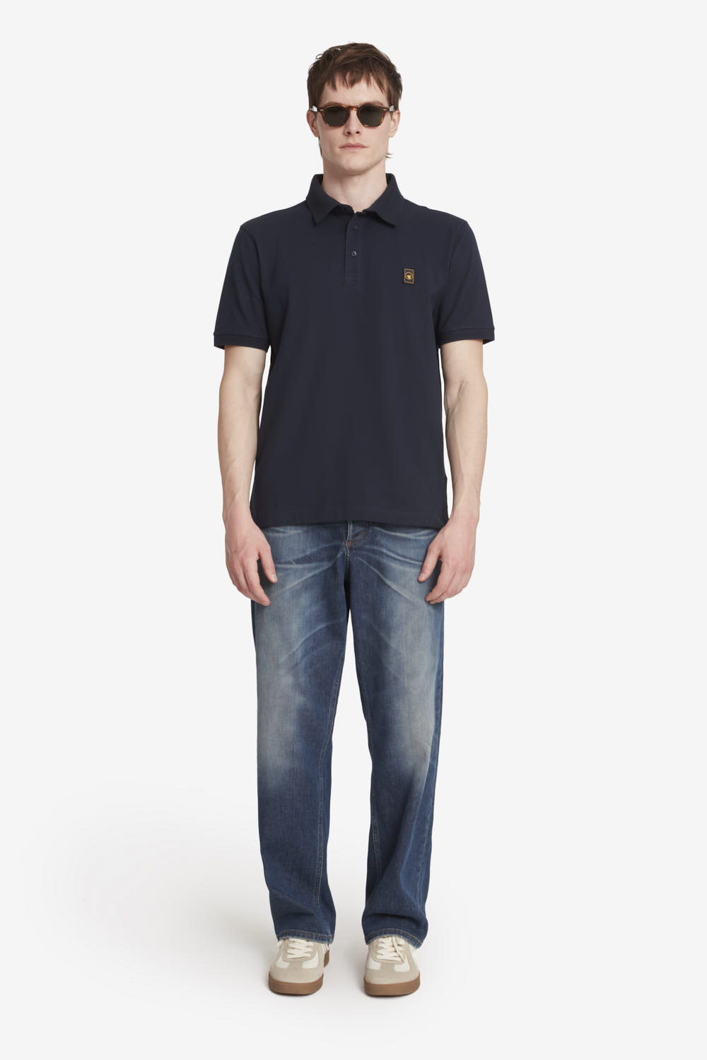 PIFF 4.0 - Polo in piqué stretch da uomo blu scuro