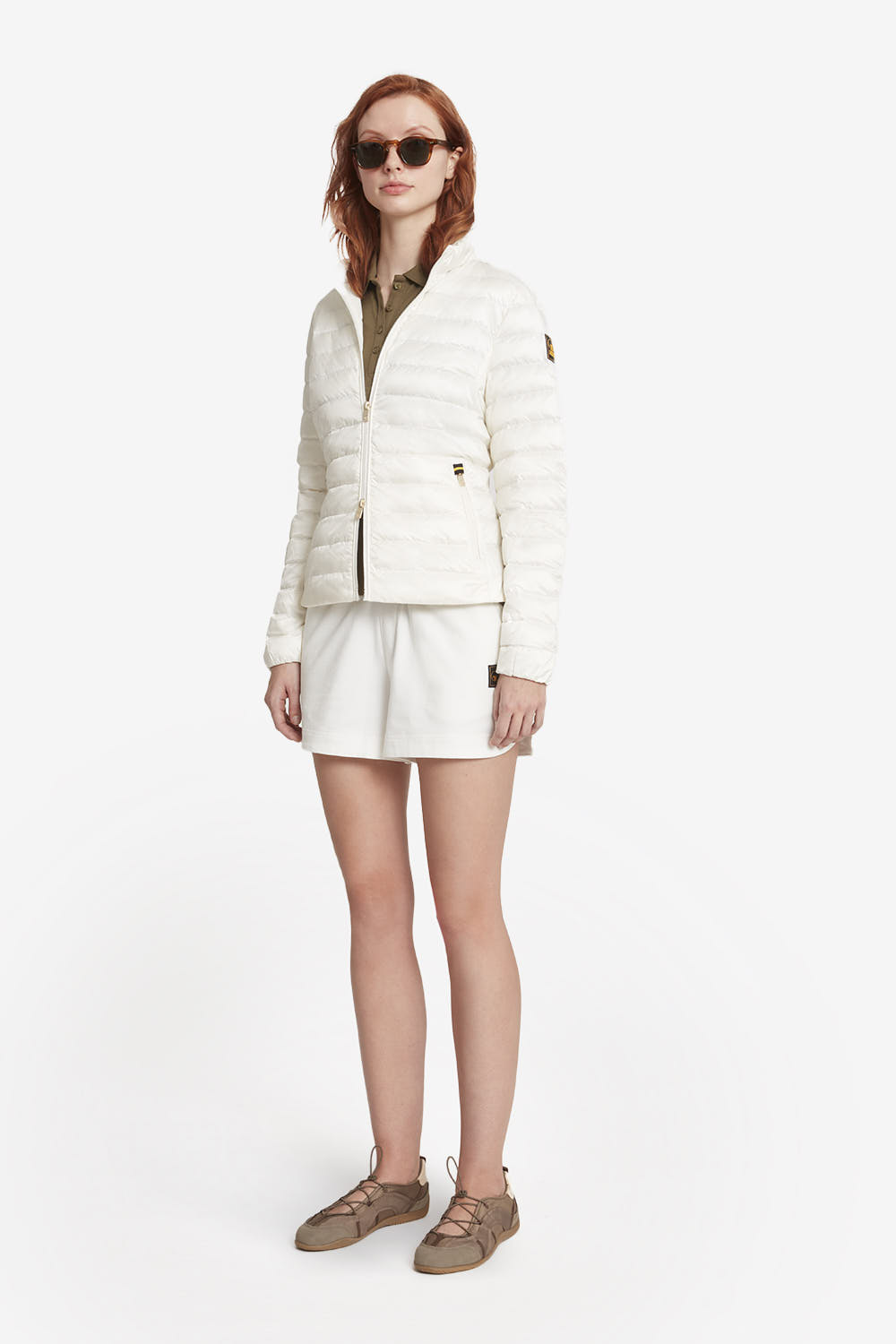POLA LONG - Piumino 800 fill power da donna full zip bianco