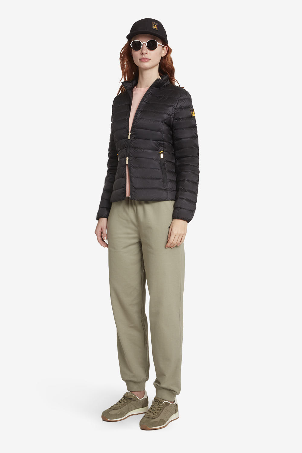 POLA LONG - Piumino 800 fill power da donna full zip nero