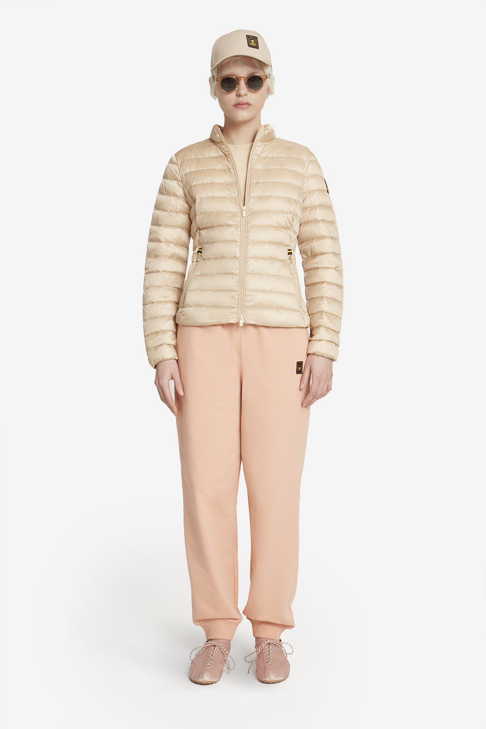 POLA LONG - Piumino 800 fill power da donna full zip beige