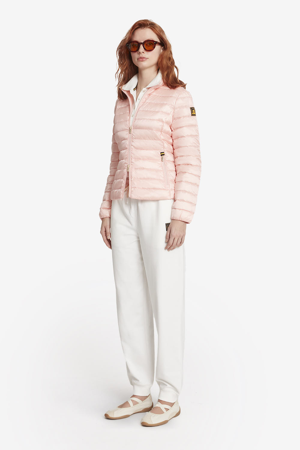 POLA LONG - Piumino 800 fill power da donna full zip rosa