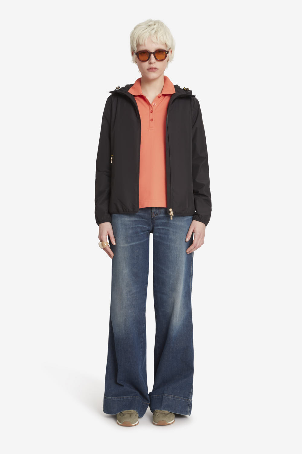 RAFFY - Polo smanicata donna rosa salmone