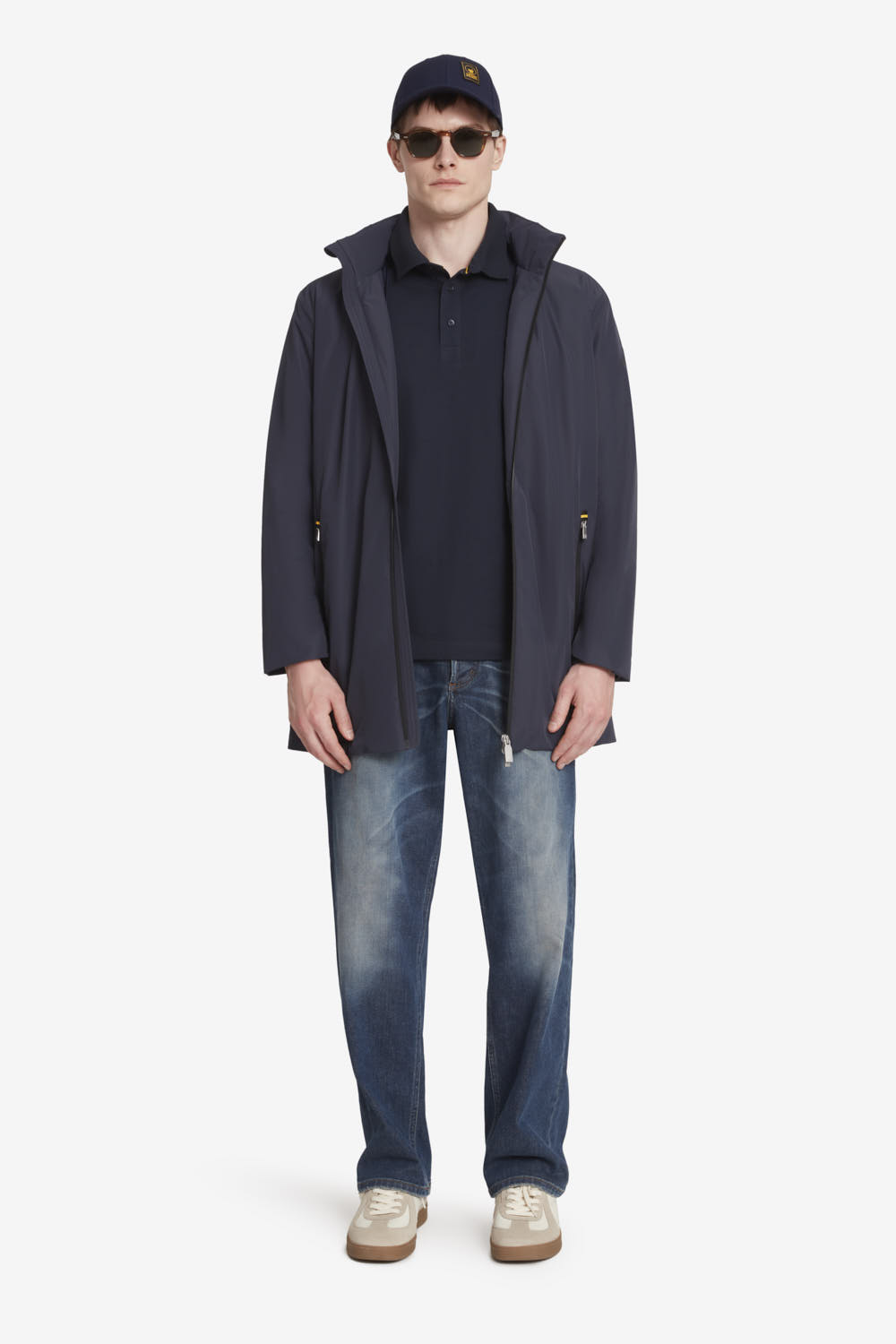 ROXY  - Giacca lunga da uomo per mezza stagione blu scuro