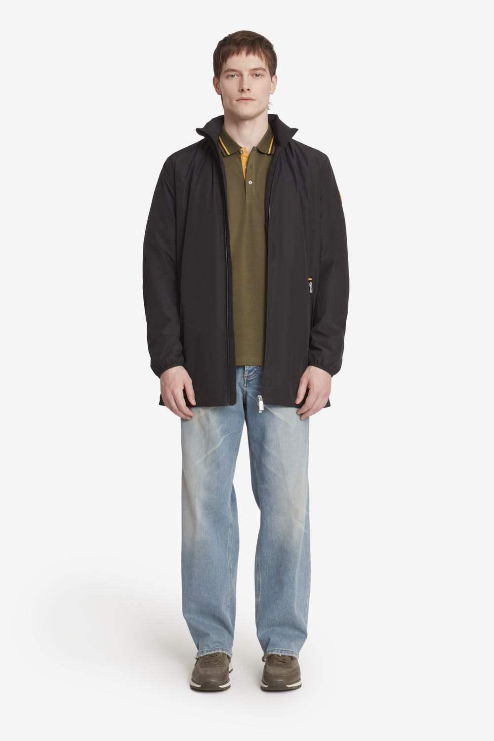 SAXON 4.0 - Camicia polo da uomo 95% cotone verde militare